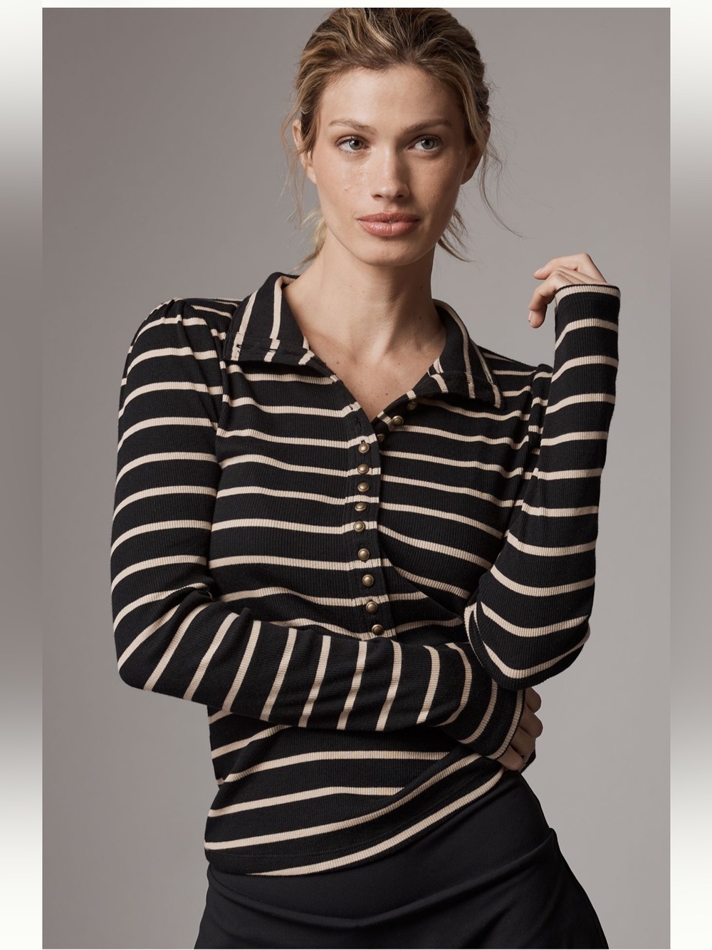 Pilcro Slim Buttondown Long-Sleeve Top - Size S - BNWT